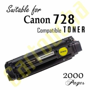 Toner Compatible Noir Pour Canon 728