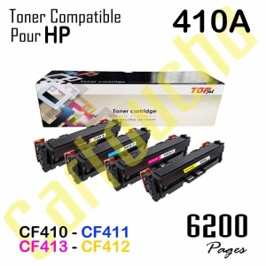 Pack 4 Cartouches Laser Toner Compatibles Pour HP 410A
