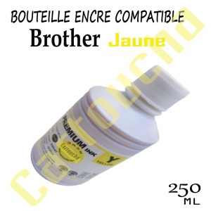Bouteille Encre Compatible Jaune de 250ML Pour Brother